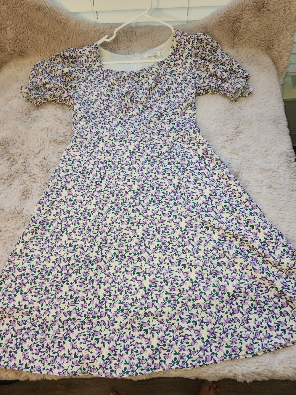 Avantlook Floral Puff Sleeve Mini Dress - Size M